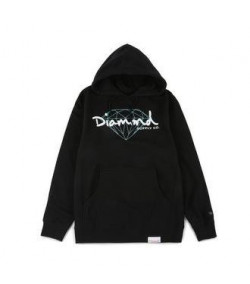 Sweat-shirt noir diamant brillant