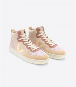 Zapatillas Veja V-15 Suede MULTICO PEACH