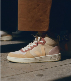 Zapatillas Veja V-15 Suede MULTICO PEACH