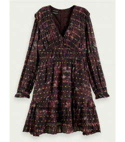 Vestido Maison Scotch Ruffled MIDNIGHT