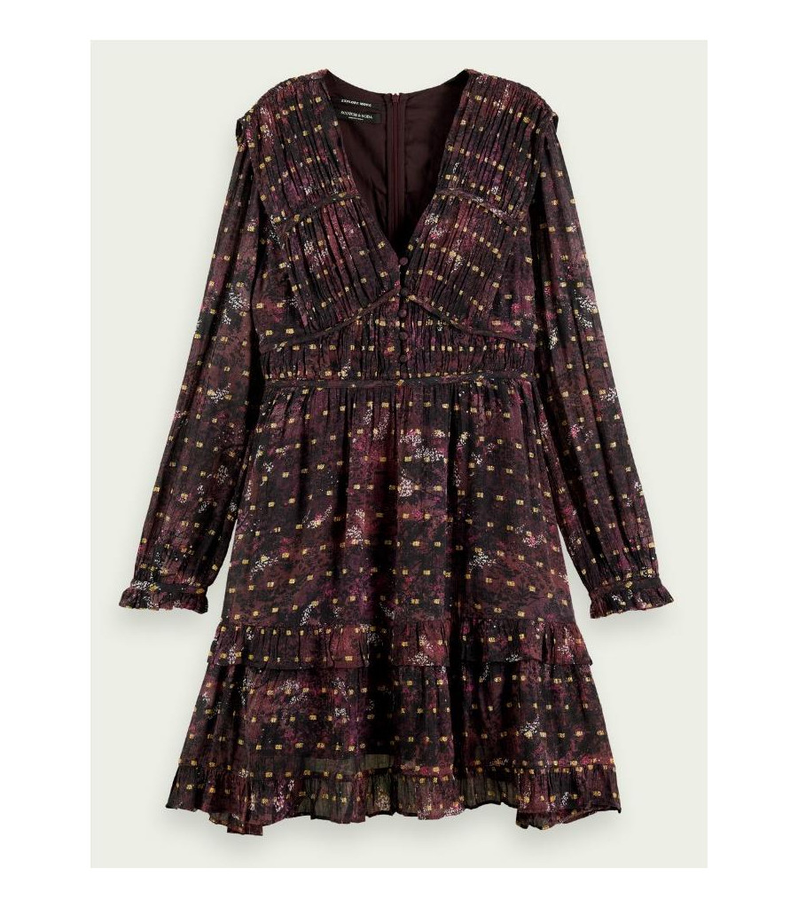 Vestido Maison Scotch Ruffled MIDNIGHT