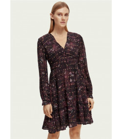 Vestido Maison Scotch Ruffled MIDNIGHT