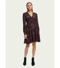 Vestido Maison Scotch Ruffled MIDNIGHT