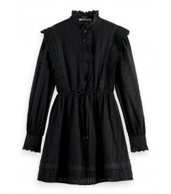 Vestido Maison Scotch Mini Shirt NEGRO