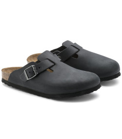 Birkenstock Boston Tamancos de ajuste regular PRETO