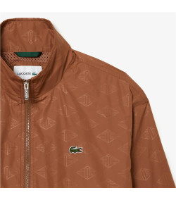 Lacoste Monogram Giacca Tuta MARRONE CHIARO