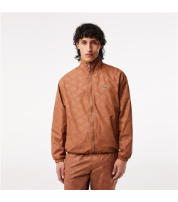 Lacoste Monogram Giacca Tuta MARRONE CHIARO