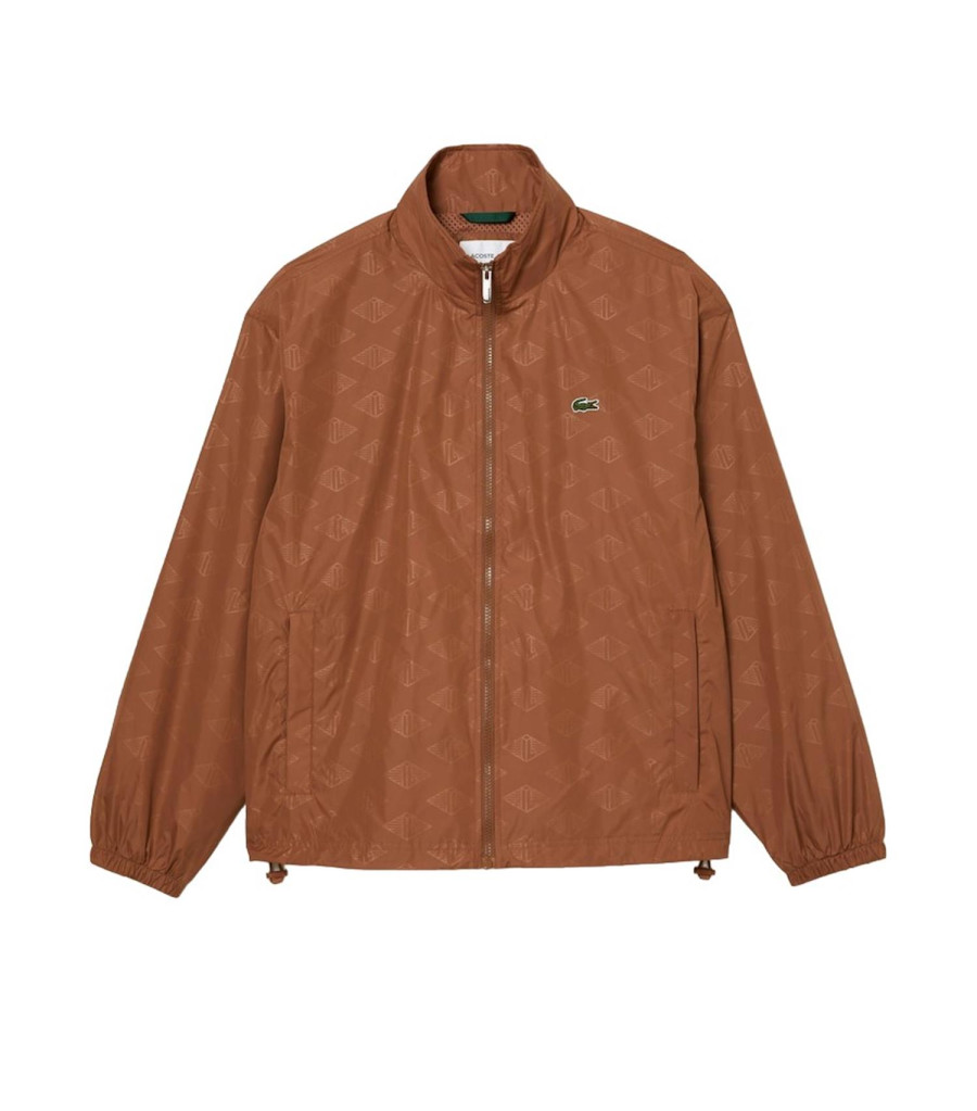Lacoste Monogram Giacca Tuta MARRONE CHIARO