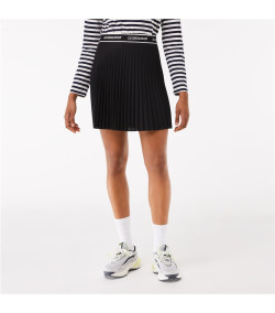 Falda Lacoste Corta Plisada NEGRO