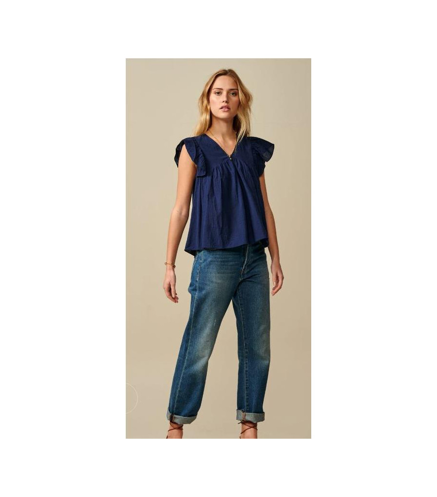 Blusa Bellerose Hourra AZUL MARINHO