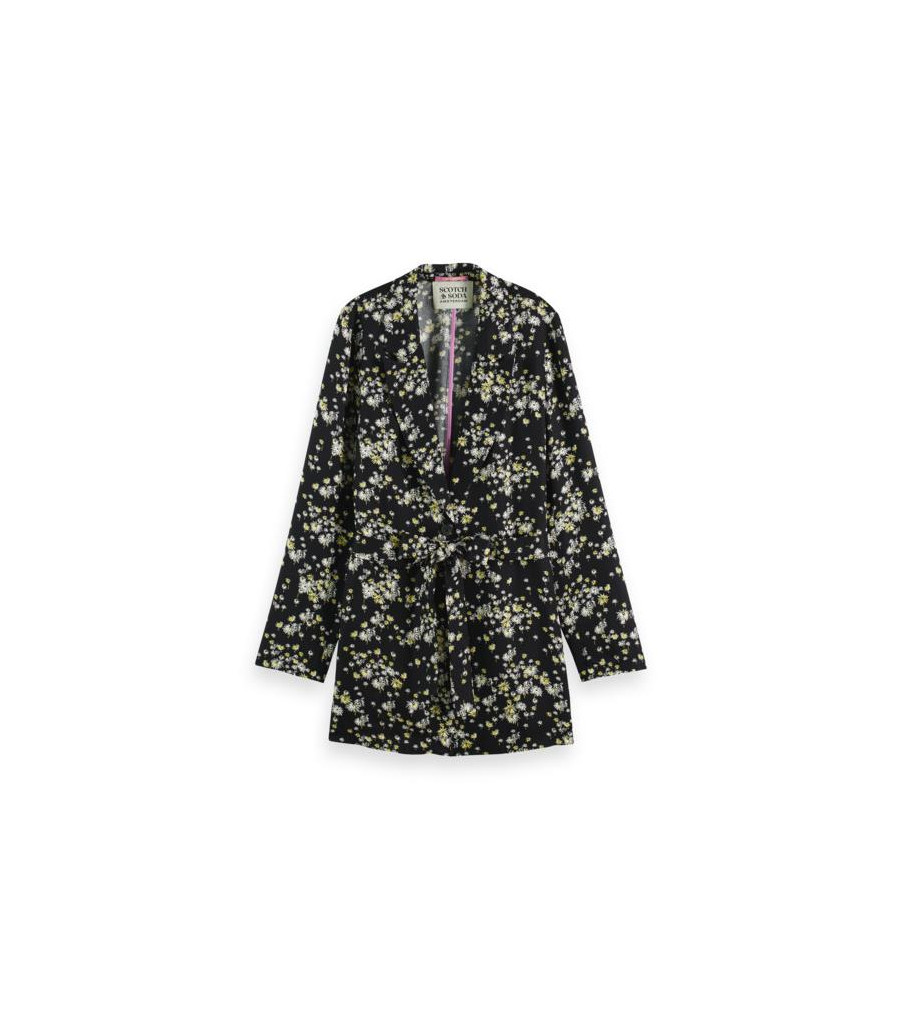 Blazer Maison Scotch Drapeado PRETO