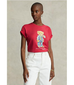 Polo Polo Bear Studded T- Ralph Lauren T-shirt ROUGE