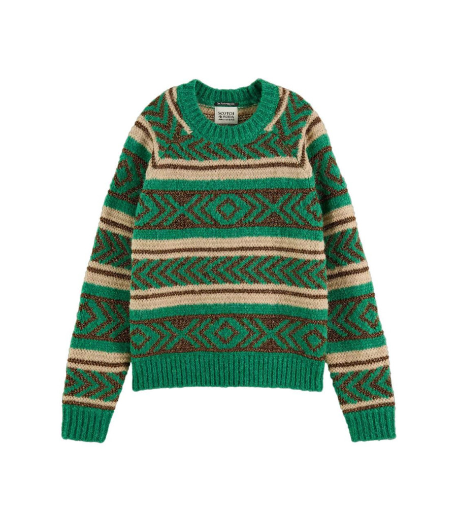 Jersey Maison Scotch Metalic Fair Isle