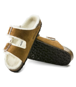 Sandália de Corte Estreito Birkenstock Boston VL Shearling