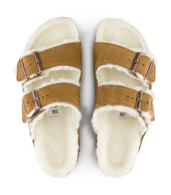 Sandália de Corte Estreito Birkenstock Boston VL Shearling