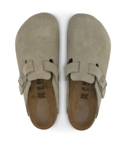 Zuecos Birkenstock Boston Narrow Fit Soft Unisex Khaki