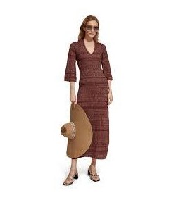 Metallic Pointelle Maison Scotch Dress