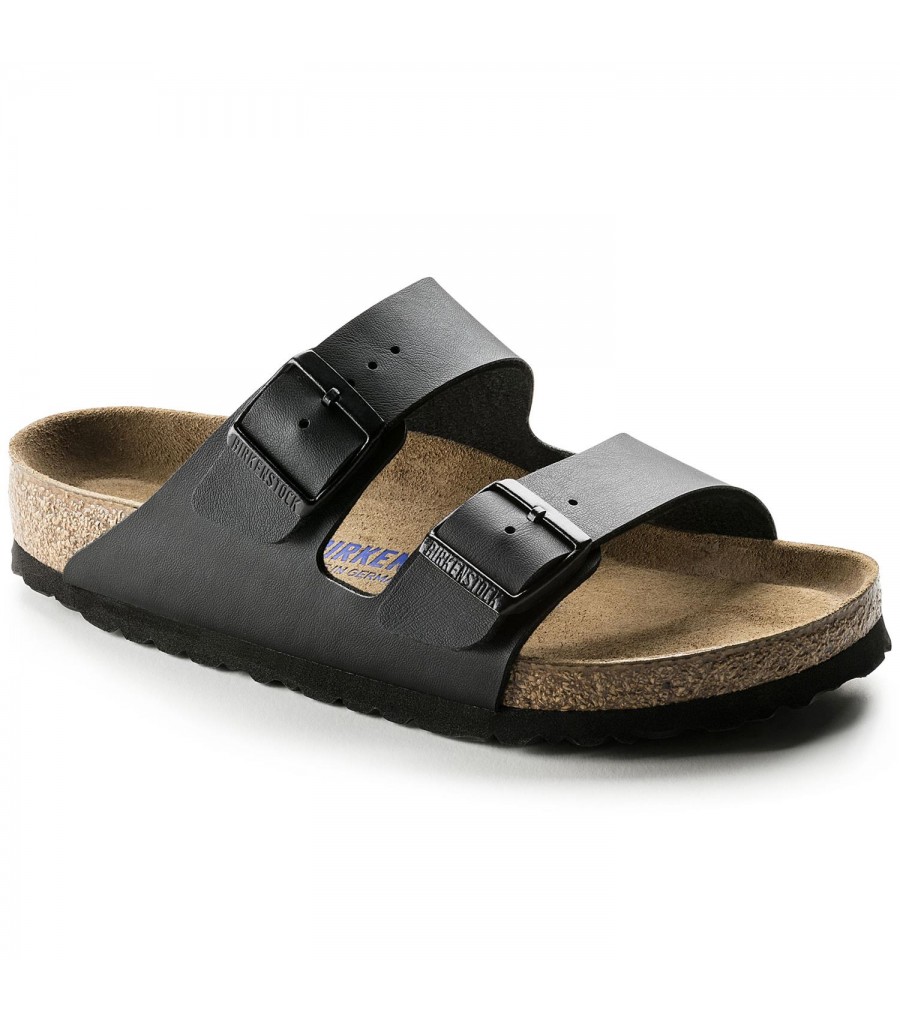 Sandalias Birkentock Arizona Bs Narrow Fit Soft Hombre Black