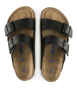 Sandalias Birkentock Arizona Bs Narrow Fit Soft Hombre Black