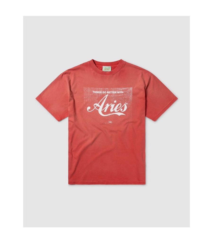 Aries T-shirt Sunbleached Cola SS Te