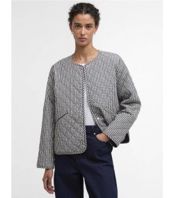 Cazadora Barbour Check Collarless
