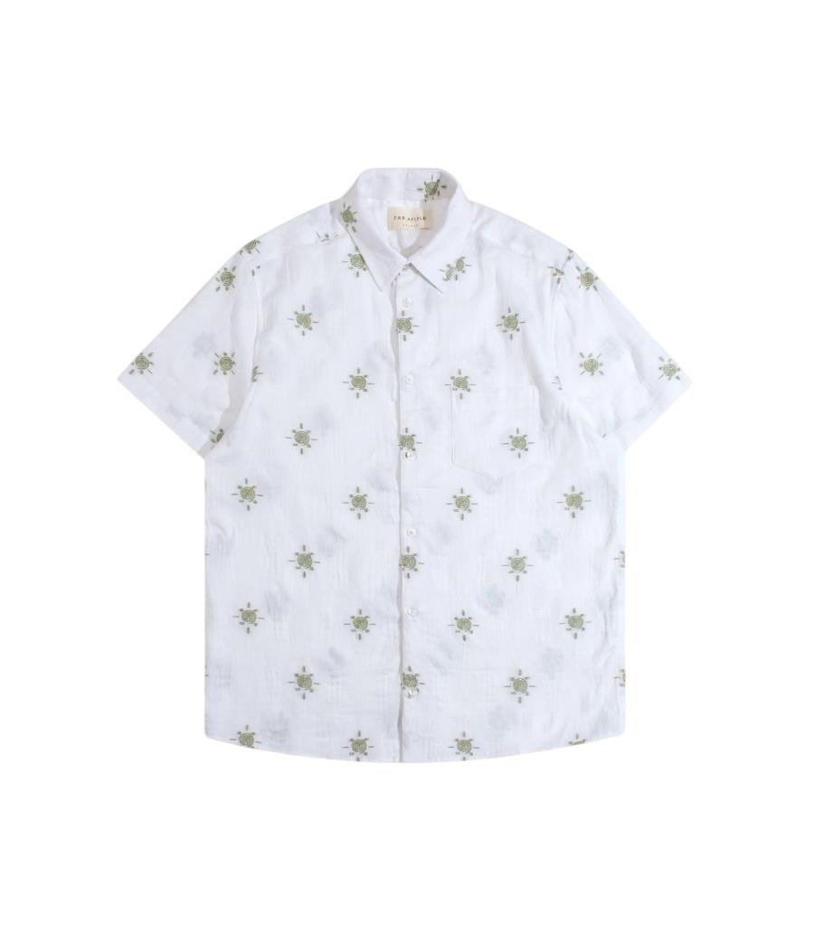 Camisa Far Afield Sun Jacquard WHITE GREEN