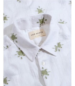 Camisa Far Afield Sun Jacquard WHITE GREEN